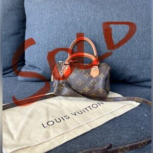 Louis Vuitton Nano Speedy Monogram Crossbody Bag